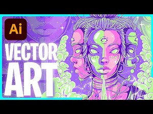 Gemini Illustration Process - Turning Sketch into Vector in Adobe Illustrator - Speed Art Drawing