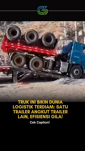 GPT Hack ID | Prompt ChatGPT on Instagram: "Sistem flatbed semi-trailer “mother–child” ini adalah contoh nyata bagaimana rekayasa mekanik modern memecahkan masalah logistik berat dengan cara yang elegan. Satu unit trailer berukuran lebih kecil dirancang untuk membawa trailer flatbed yang lebih besar, sehingga beberapa trailer dapat dipindahkan dalam satu rangkaian perjalanan. Konfigurasi ini memungkinkan efisiensi operasional yang lebih tinggi. Jumlah perjalanan berkurang, koordinasi armada menj