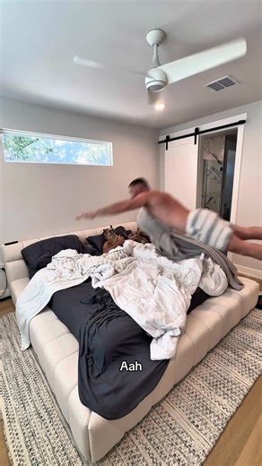 Carter & Alex on Instagram: "Not the ending … Still waiting on 1/2 of our home to be delivered (including new bed sheets ) but getting there! LOVE this platform bed from @wayfair (this is not an ad.) But it’s great for anyone with dogs if you don’t want them to jump off so they don’t get hurt :)."