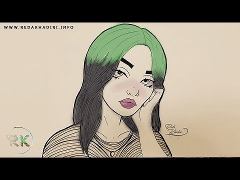 How to draw Billie Eilish style anime - Easy Step by step