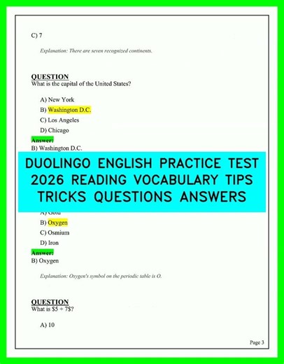 Duolingo English Test 2026 Reading Vocabulary Secrets | Essential Questions and Answers
