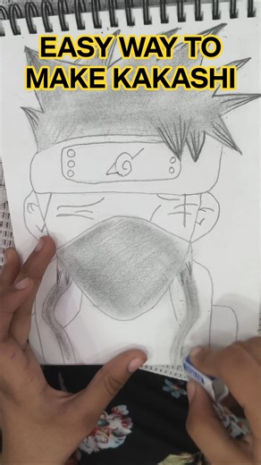 That Kakashi drawing style hits different 😳 #shorts #anime #tutorial