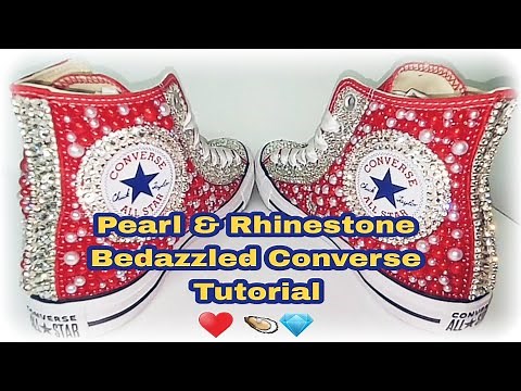 Pearl & Rhinestone Bedazzled Converse Tutorial