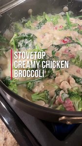 Stovetop Creamy Chicken Broccoli! Another easy Keto one-dish-wonder! Chicken, broccoli, spinach and tomatoes cooked with an AMAZING cream sauce. I love meals that sneak in lots of veggies without extra carbs. Eat this one plain, with cauliflower rice or zoodles! Recipe: www.simplefunketo.com/blog/creamychickenbroccoli #Ketolifestyle #ketosis #ketodiet #lchf #healthyfat #theketodad #theketodadlife #ketodad #simplefunketo #healthyfamily #ketofamily #ketoblog #lowcarb #glutenfree #ketonesforfuel #k
