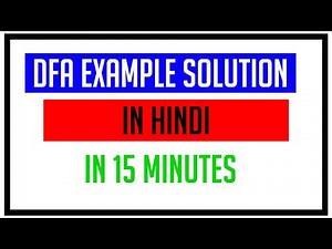 Deterministic finite Automata Example HINDI Solution DFA Examples solution hindi