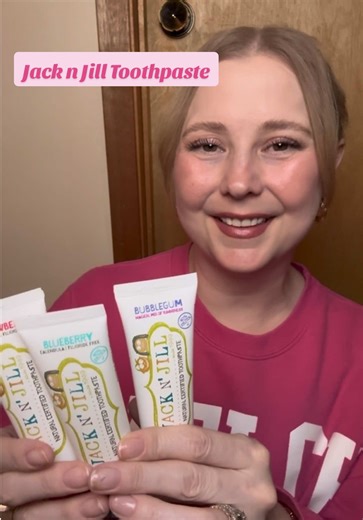 If it’s a battle getting your kids to brush their teeth, try offering them multiple flavor options! This @Jack N' Jill Kids toothpaste is fluoride-free, sugar-free, and dye-free! My toddler loves the blueberry! #tiktokshop #toothpaste #dentalhygiene