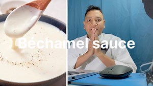 A (Mother Sauce)classic Béchamel sauce recipe with step-by-step instructions: Ingredients (makes about 2 cups / 500 ml) • 2 tablespoons butter • 2 tablespoons all-purpose flour • 2 cups (500 ml) milk, warmed • Salt, to taste • White or black pepper, to taste • Optional: a pinch of nutmeg Instructions 1. Make the roux: • In a medium saucepan, melt the butter over medium heat. • Add the flour and whisk constantly for 1-2 minutes, until it forms a smooth paste and loses the raw flour taste. Do not