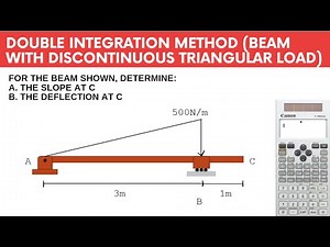 Double Integration | Discontinuous Triangular Load | Slope and Deflection
