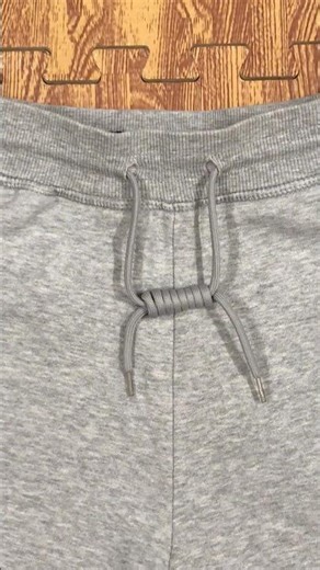Super clean and super fast drawstring knot technique #drawstringknot #knot #chinhdiy