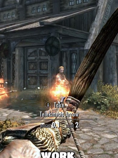 Telekinesis Arrow in Skyrim #creatorsearchinsights #skyrim #bethesda #theelderscrolls