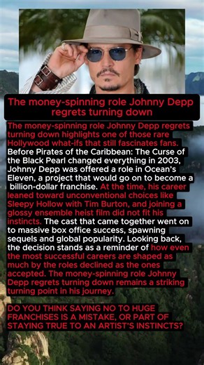 Johnny Depp’s Missed Billion-Dollar Role Explained #johnnydepp #hollywood