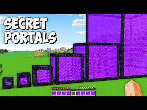 I found ALL SIZES SECRET PORTALS in Minecraft! This is SMALLEST vs BIGGEST PORTAL CUBE!
