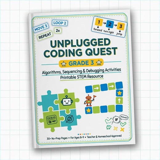 Unplugged Coding Quest Grade 3 | Algorithms Sequencing Debugging Activities | Printable STEM Resource - Etsy