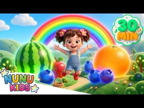 Learn Colors with Fruits! 🍎🍌 Yummy Fruit Song for Kids l NUNUKIDS