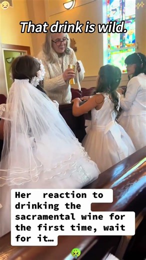 First communion reaction 😳#firstcommunion #reaction #funny #church #viralshort