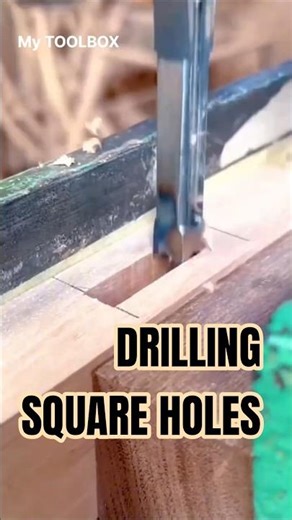 🔲 Perfect Square Hole! [Square Hole Drill Bit Set] #Shorts #Tools #DIYEssential