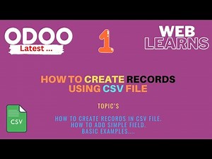 How to add records in CSV file Odoo | Odoo Tutorial