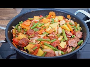 A very quick dinner recipe for the family! Potatoes with vegetables melt in your mouth!