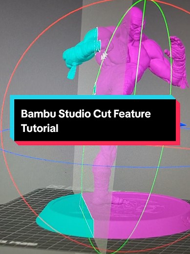 Bambu Studio Cut Feature Tutorial for 3D Printing