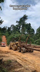 1.1M views · 8.5K reactions | Proses muat trailer loggingtruck menggunakan wheelloader‼️ #reels #wheelloader #logging #loggingtruck #videoviralシ #foryouシ | Edy Supono | Facebook