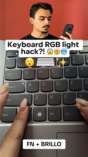 Secret Laptop Keyboard Light Hack! 😱⌨️✨ #shorts #lifehacks #experiment #keyboard #diy #rgb
