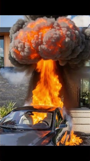 OMG Tesla exploded😨 #car #tesla #ai #artificial intelligence