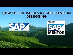 How to edit standard/custom table values or entries in debugging mode in SAP