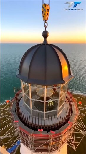 Modern lighthouse built step by step in timelapse #timelapsebuild #timelapsevideo #timelapseshorts