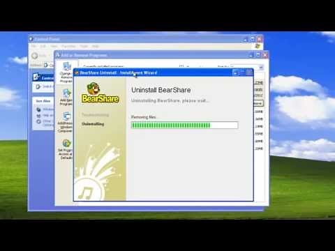 How to uninstall (remove) Bearshare (program, toolbars, search)