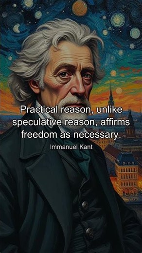 Practical reason, unlike speculative reason, affirms freedom as necessary