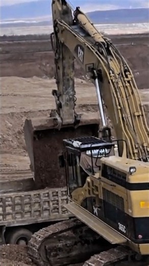 CAT 385C Excavator Excavating Black Soil & Loading Dump Trucks – High Production