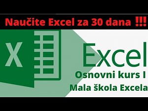Excel za pocetnike - osnovni kurs I, naucite Excel za 30 dana - Brisanje gresaka, Autosum, Autofill