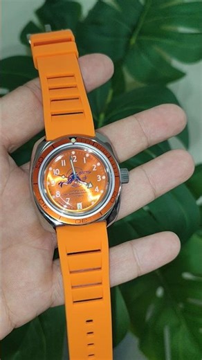 vostok amphibia 710 scuba dude orange