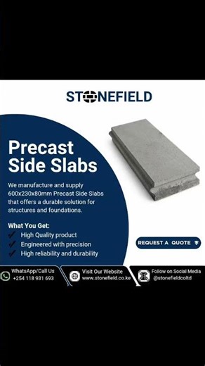 Precast Side Slabs from Stonefield Company #viral #construction #slab #concrete