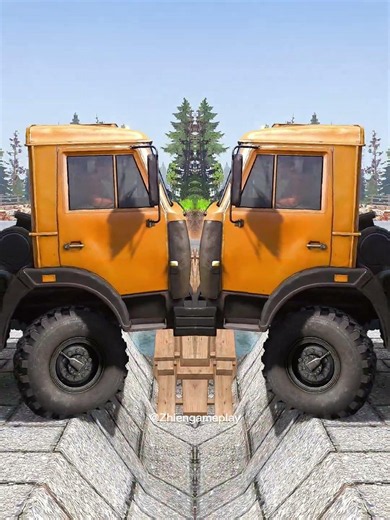 The Most Brutal Speed Bumps Ever 🚜 #mudrunner #simulation #shorts