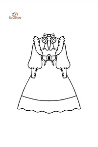 Dress coloring page ♥ Play Online, and Print for Free!