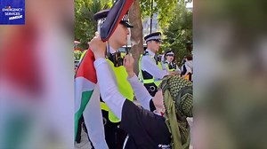 Ten seconds of cookware percussion right by an officer’s ear and not even a flinch. Here’s the irony: if she rang 999 at 3am about someone breaking into her home, it could be the same officer stepping in to protect her. Protest by all means, but winding up the people who’ll still help you isn’t clever. Share your thoughts (keep it respectful). | Emergency Services Humour