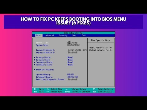 How to Fix PC Keeps Booting into BIOS Menu Issue 6 Fixes