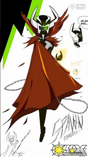 SPAWN KNIGHT Speed Drawing 🟢 (Spawn Fanart)