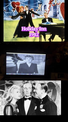 #holidayinn1942 Holiday Inn is a 1942 American Christmas musical comedy-drama film starring Bing Crosby and Fred Astaire, with Marjorie Reynolds, Virginia Dale, and Walter Abel. It was directed by Mark Sandrich with music by Irving Berlin. The composer wrote twelve songs specifically for the film, the best known being