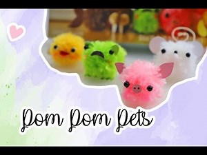 Making Klutz Mini POM POM Pets 🐤🐸🐷🐭
