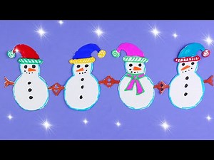 Paper Cutting Design❄️How to make a snowman garland for Christmas [Clear tutorial fast and easy]