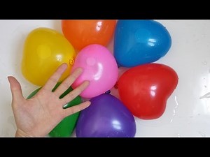 Learn Colours Wet Heart Balloons | TOP Colors Balloon Finger Nursery Rhyme Colection