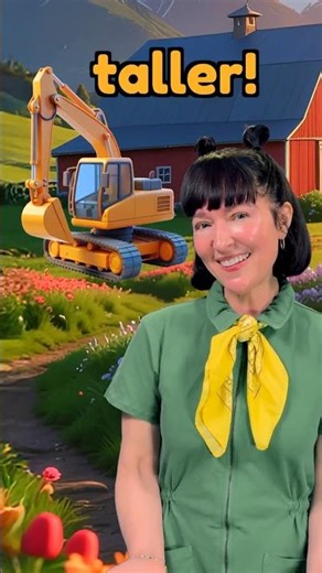 Excavator vs Bulldozer! 🚧 Who's TALLER? | Toddler Learning Game | Baby Sign