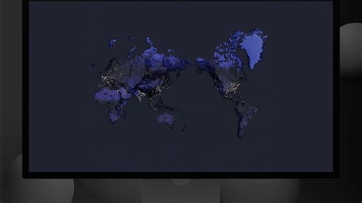 高清世界地图日夜间动态壁纸