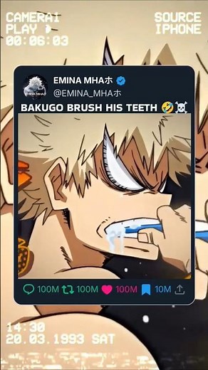 BAKUGO BRUSH HIS TEETH🤣☠️...