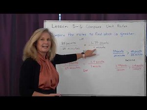 Math 6 Lesson 5 6 Compare Unit Rates