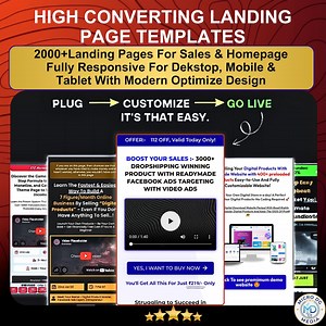 High Converting Landing Page Templates: 2000  Sales Funnel Designs (digital Download) - Etsy