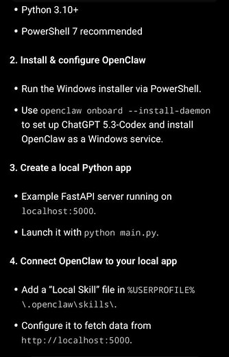 Develop a Python app with Win 11 Native OpenClaw TUI & ChatGPT 5.3 Flask FastAPl Node.js Runtime.