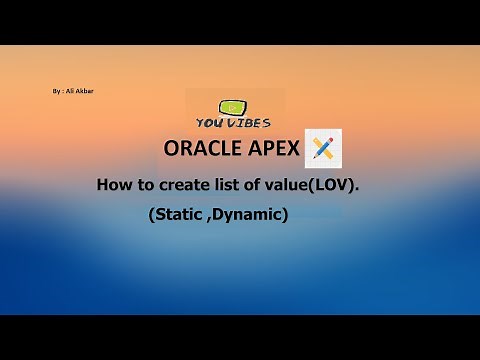 Create List of value (LOV) in Apex | Oracle Apex Tutorial Lecture 26